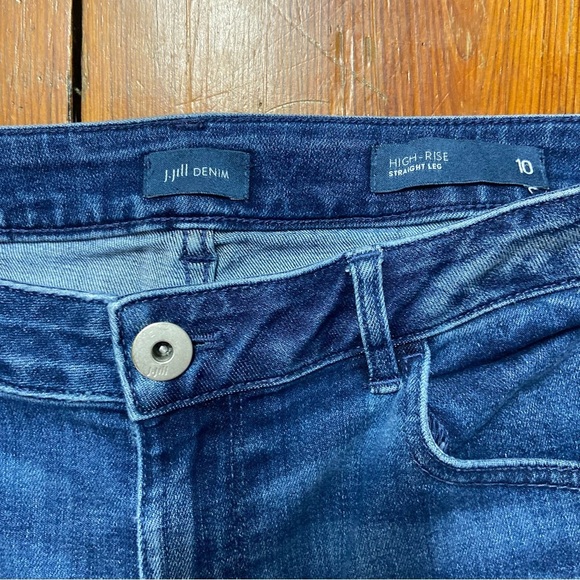 J. Jill Denim Women's Blue Jeans Size 20 High Rise Straight Leg Raw Hem Stretch - Picture 9 of 14